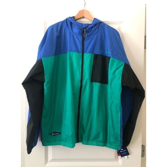Champion Color Block Windbreaker Nylon Jacket Men’s Size 2XL - Picture 1 of 4